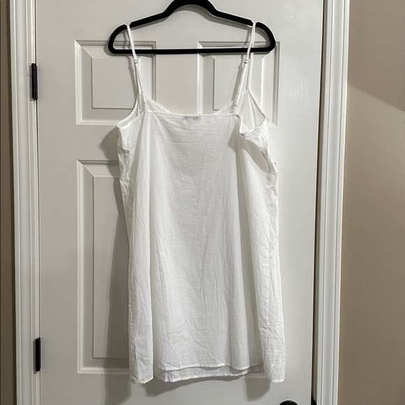 Madewell Poplin Splitneck Midi Shirtdress in White - Picture 12 of 12